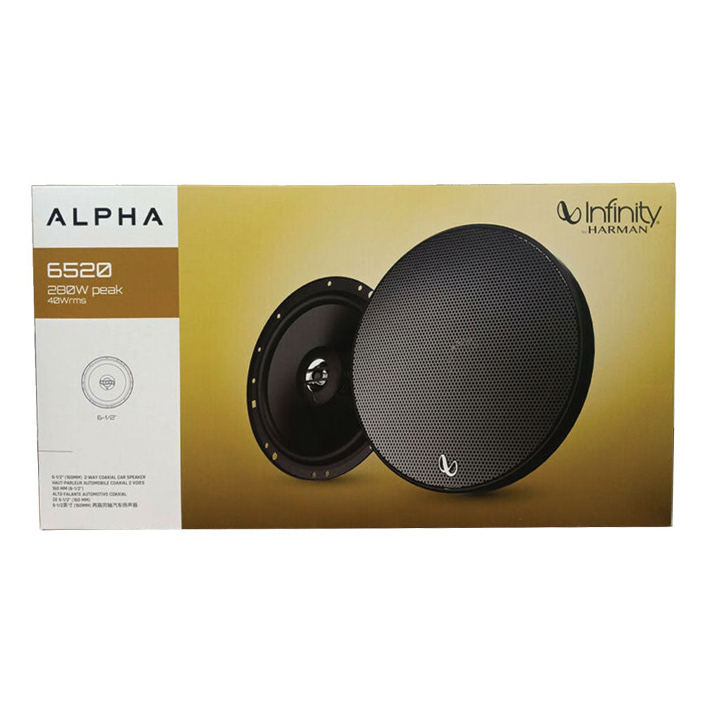 Infinity ALPHA 6520 6.5 Inch 2-Way 280W Peak Car Coaxial Speakers - Xcite Audio