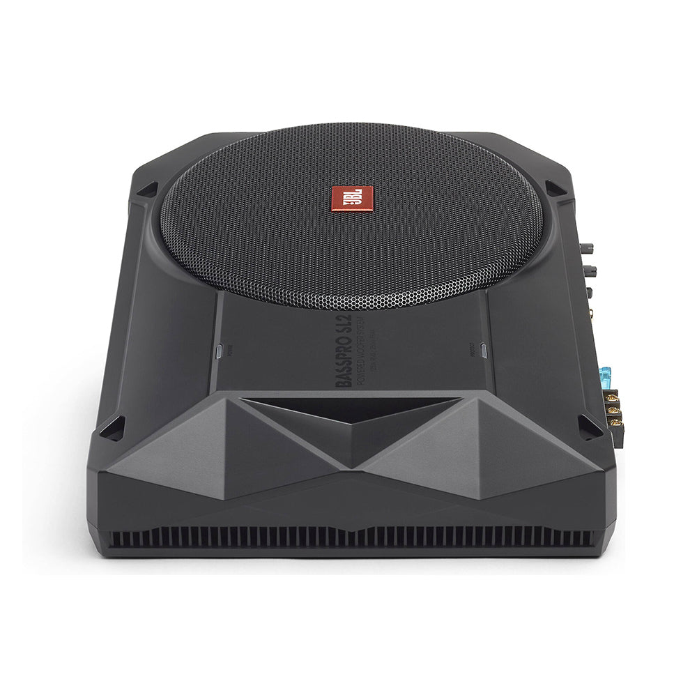 JBL BassPro SL2 8" (200mm) Compact Powered Car Subwoofer Underseat Subwoofer 125Watts RMS with Bass Level Remote Control - Xcite Audio