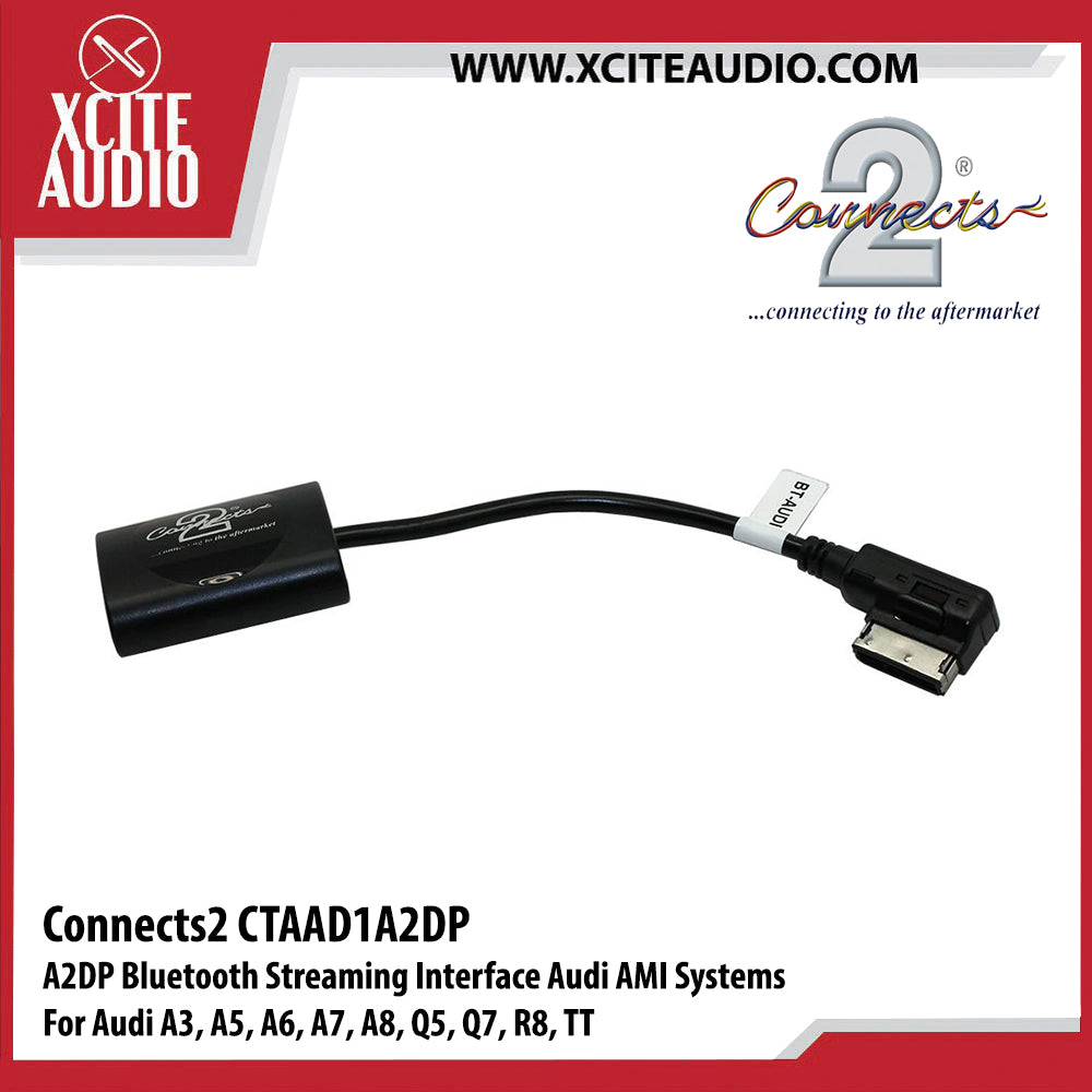 Connects2 CTAAD1A2DP A2DP Bluetooth Streaming Interface Audi AMI Systems For Audi A3, A5, A6, A7, A8, Q5, Q7, R8, TT - Xcite Audio