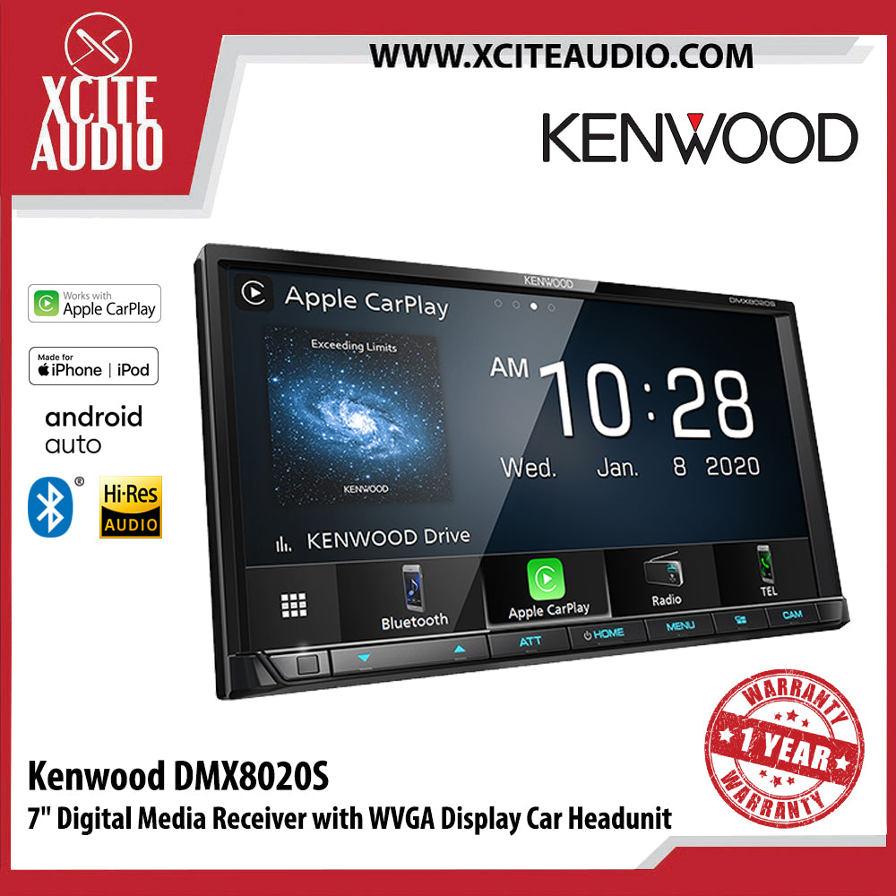 Kenwood DMX8020S 7" Digital Media Receiver with WVGA Display Car Headunit - Xcite Audio