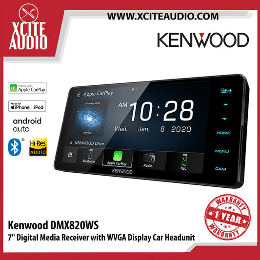Kenwood DMX820WS 7" Digital Media Receiver with WVGA Display Car Headunit - Xcite Audio