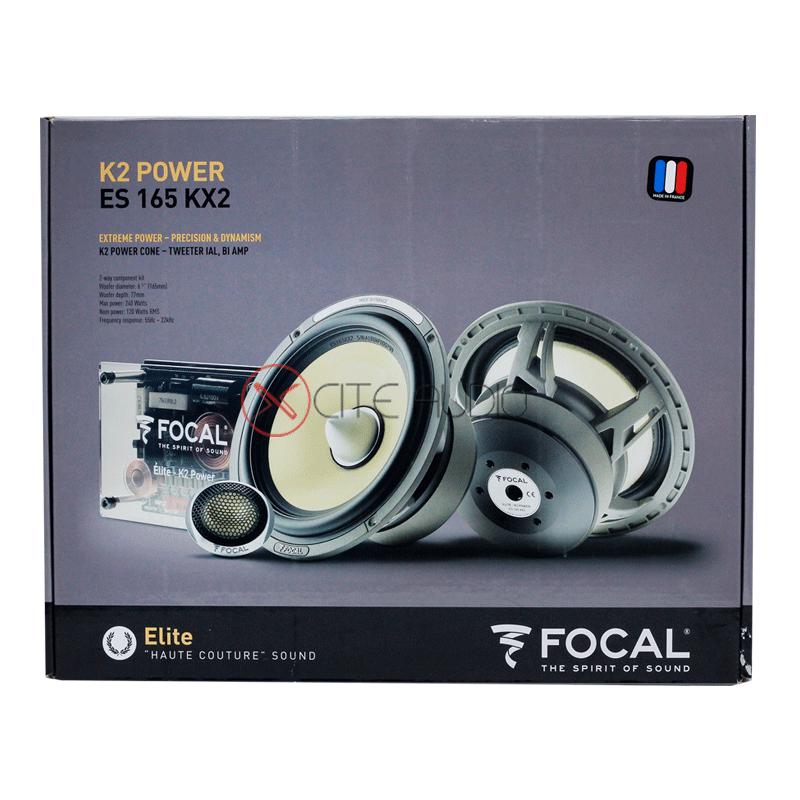 Focal ES165KX2 Elite K2 Power Series 6.5" 2-Way 240Watts Peak Power Component Car Speakers - Xcite Audio