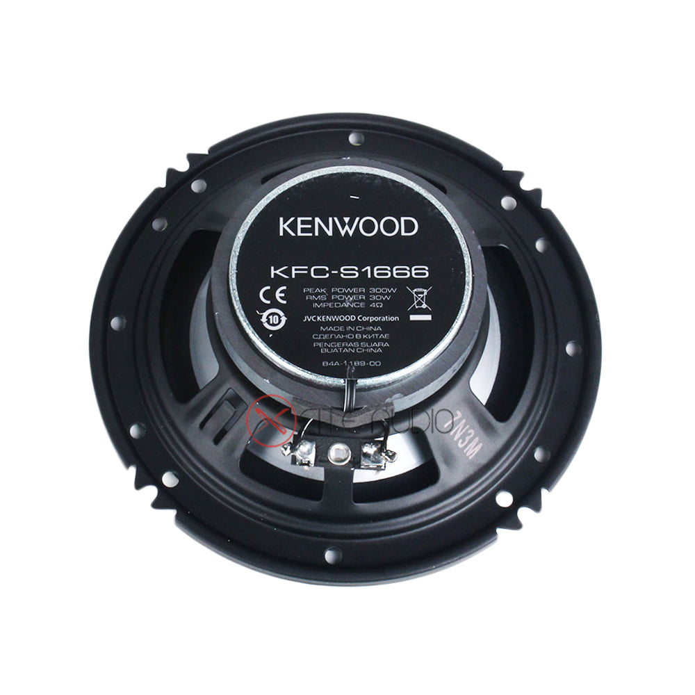 Kenwood KFC-S1666 6.5'' 2-Way 300W Peak Coaxial Car Audio Speakers - Xcite Audio