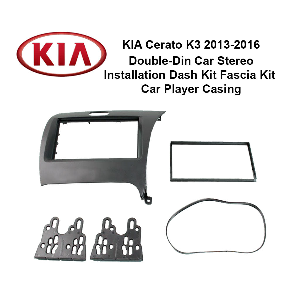 Kia Cerato K3 2013-2016 (D) AL-KI 054R Double-Din Car Stereo Installation Dash Kit Fascia Kit Car Headunit Player Casing - Xcite Audio