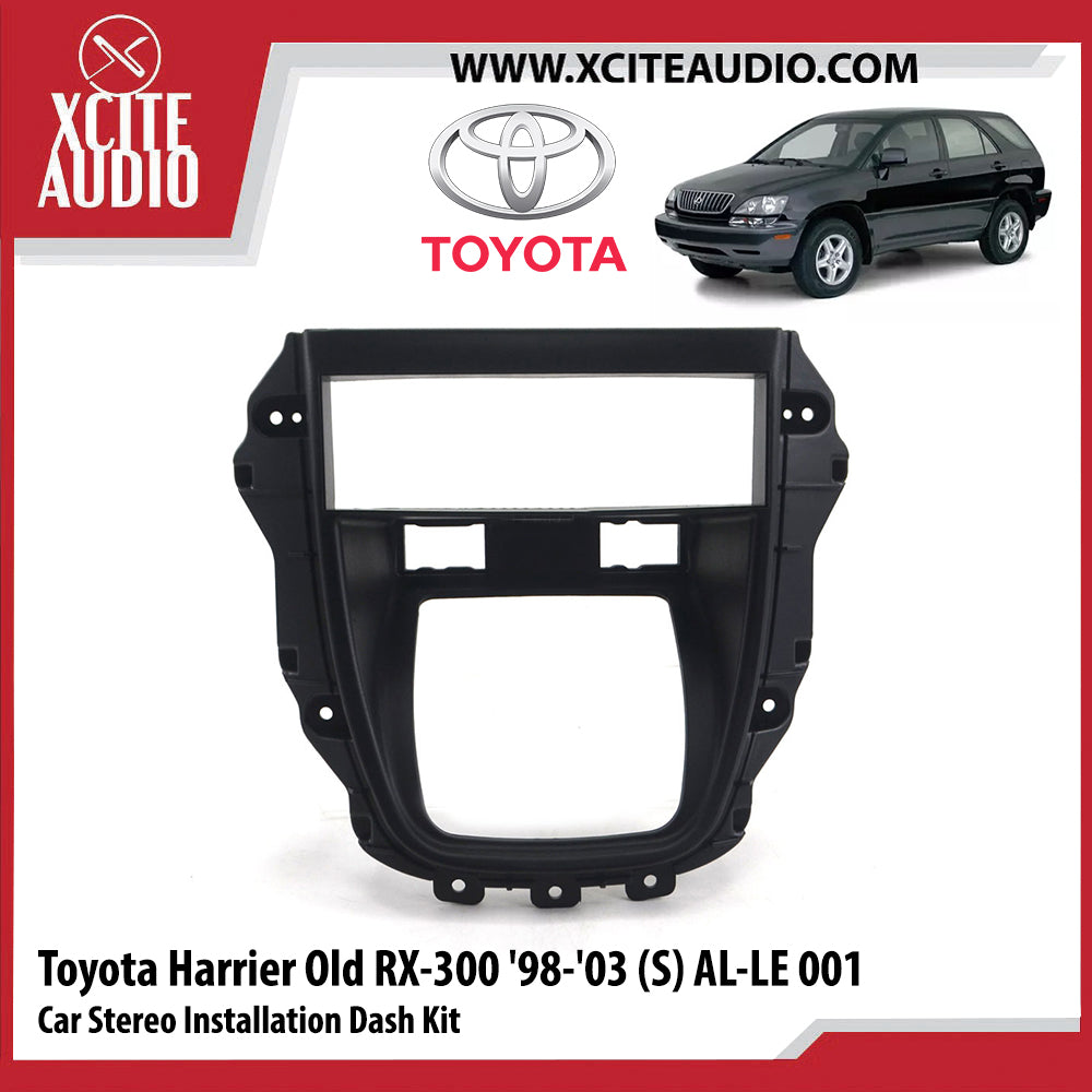 Toyota Harrier Old RX-300 1998-2003 AL-LE001 Single-Din Car Stereo Installation Dash Kit Fascia Kit Car Player Casing Mounting Kit - Xcite Audio