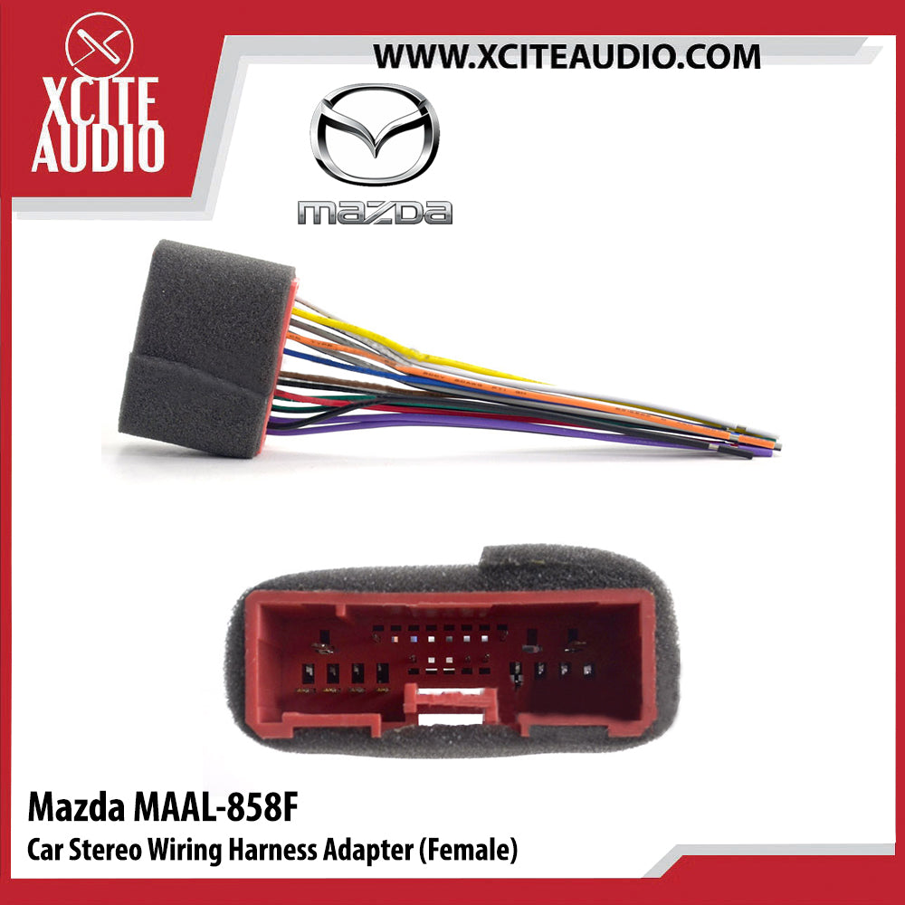 Mazda MAAL-858F Car Stereo Wiring Harness Adapter Steering Wheel Control Adapter (Female) - Xcite Audio