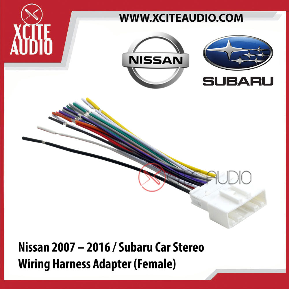 Nissan 2007 - 2016 / Subaru Car Stereo Wiring Socket Harness Adapter (Female) - Xcite Audio