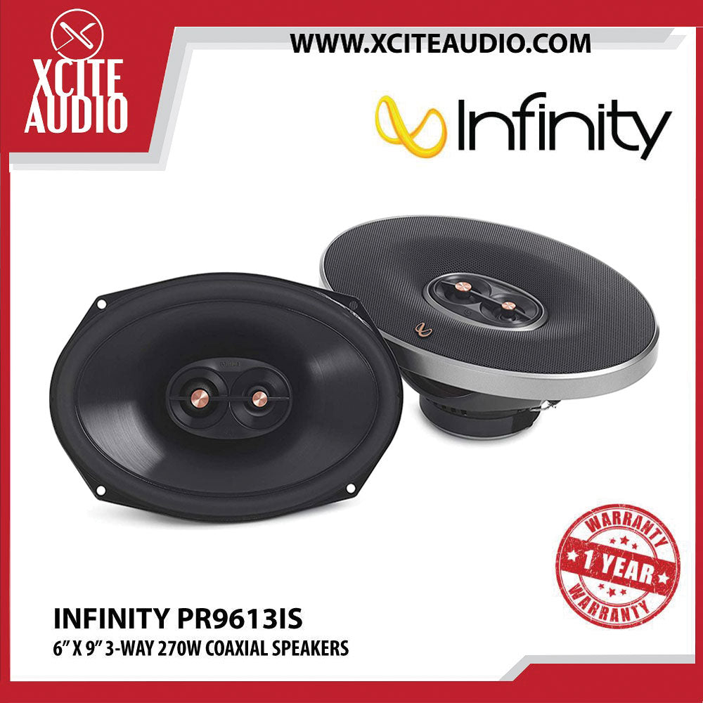 Infinity PR9613is 6" x 9" Primus-Series 3-Way 270W Coaxial Car Audio Speakers - Xcite Audio