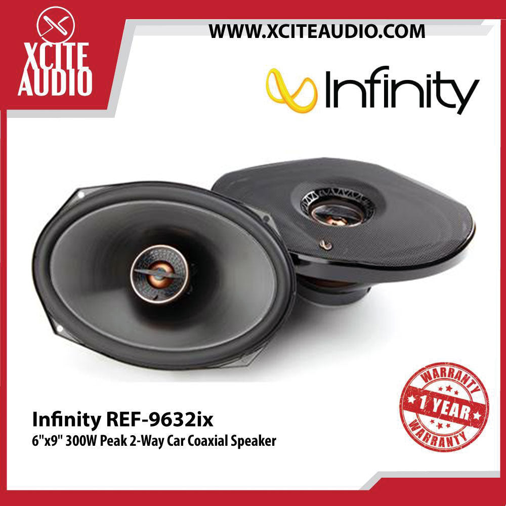 Infinity REF-9632ix 6" x 9" 2-Way 300W Peak Coaxial Car Speakers - Xcite Audio