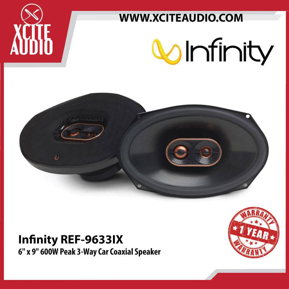 Infinity REF9633IX 6" x 9" (152mm x 230mm) 600W Peak 3Way Coaxial Ca