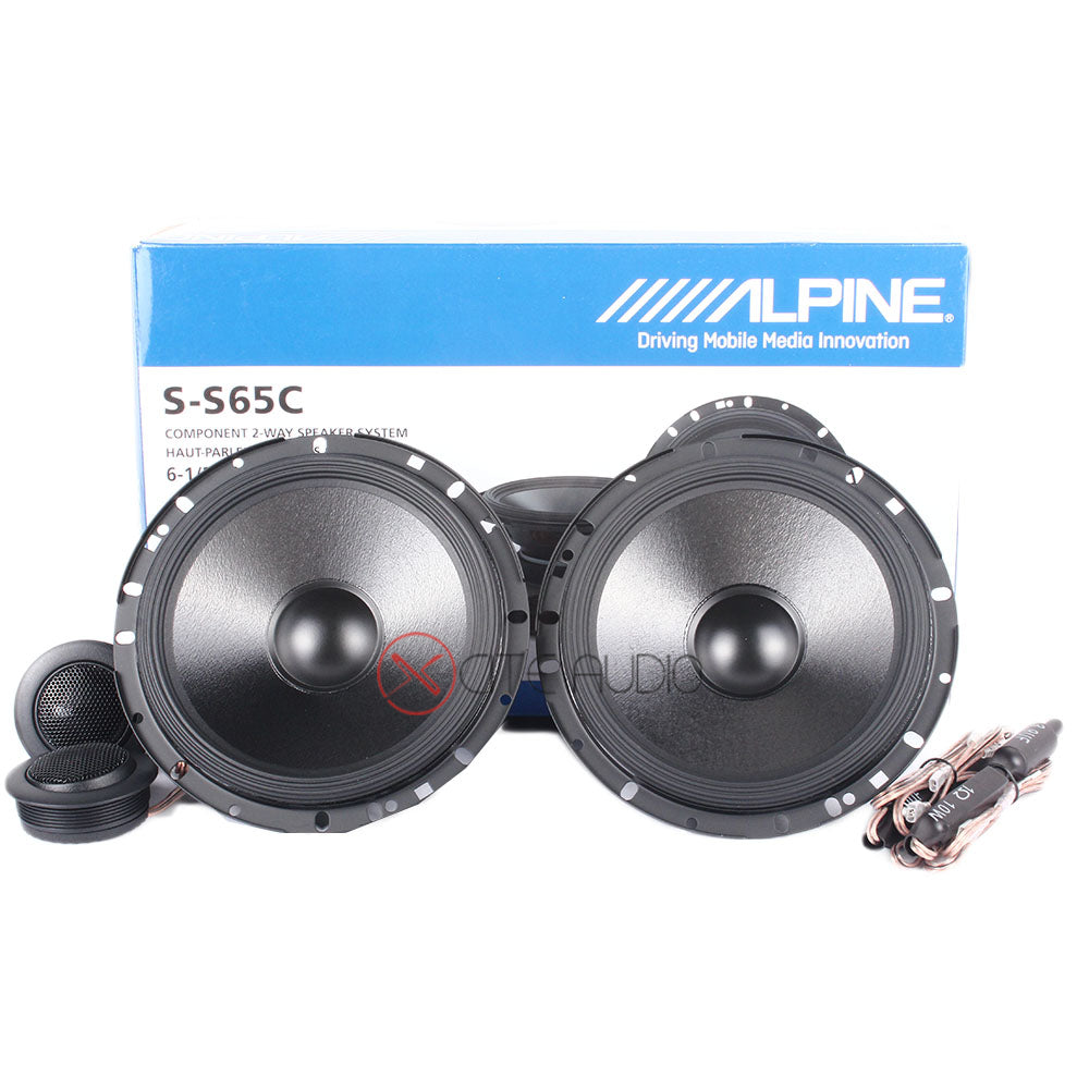 Alpine S-S65C S-Series 6.5" (16.5 cm) 2-Way 240 Watts Component Car Speakers - Xcite Audio