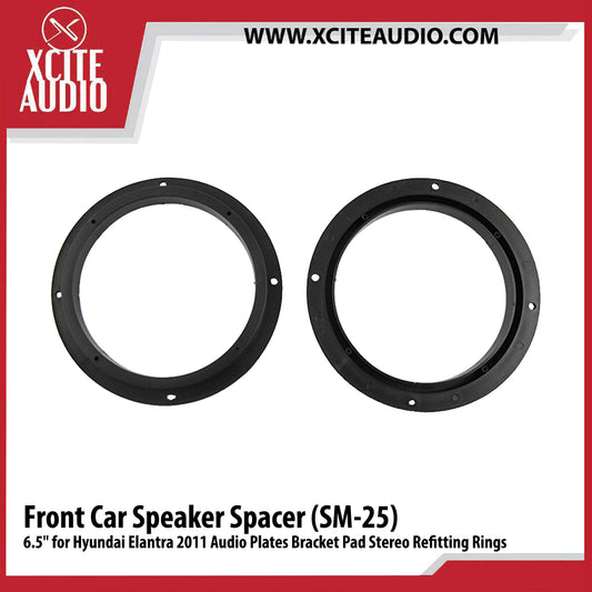 Front Car Speaker Spacer 6.5" for Hyundai Elantra 2011 Audio Plates Bracket Pad Stereo Refitting Rings