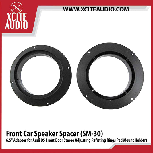 Car Front Speaker Mat 6.5" Adapter for Audi Q5 Front Door Stereo Adjusting Refitting Rings Pad Mount Holders