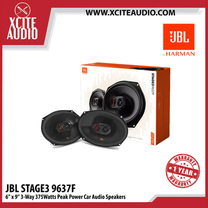JBL Stage3 9637F 6"x9" 3-Way 375Watts Peak Power Car Audio Speakers