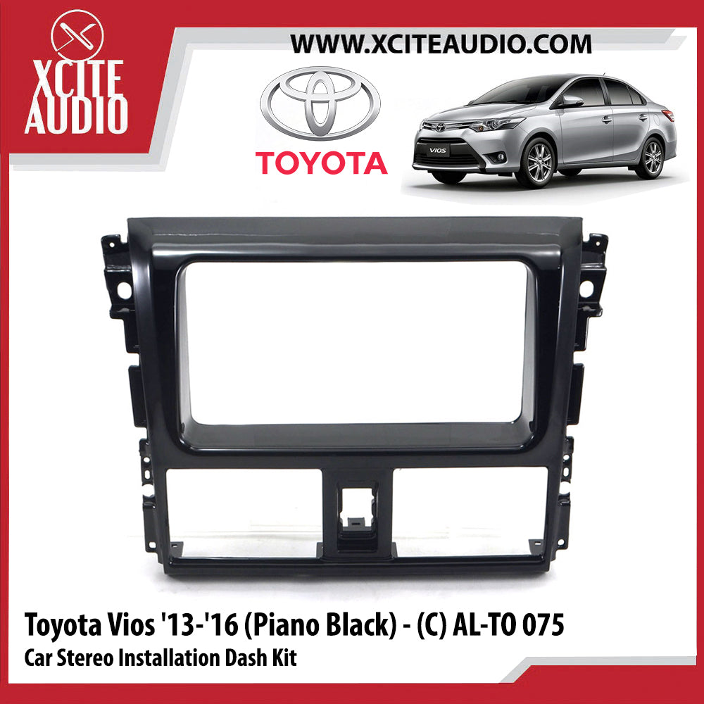 Toyota Vios 2013-2016 AL-TO075 Double-Din Car Stereo Installation Dash Kit Fascia Kit Car Player Casing Mounting Kit - Xcite Audio