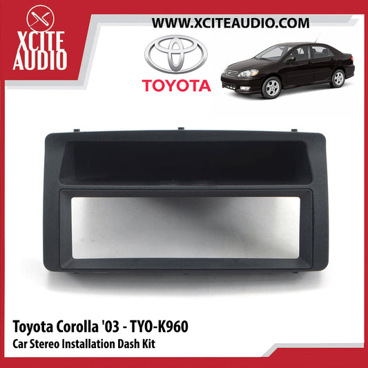 Toyota Corolla 2003 TYO-K960 Single-Din Car Stereo Installation Dash Kit Fascia Kit Car Player Casing Mounting Kit - Xcite Audio