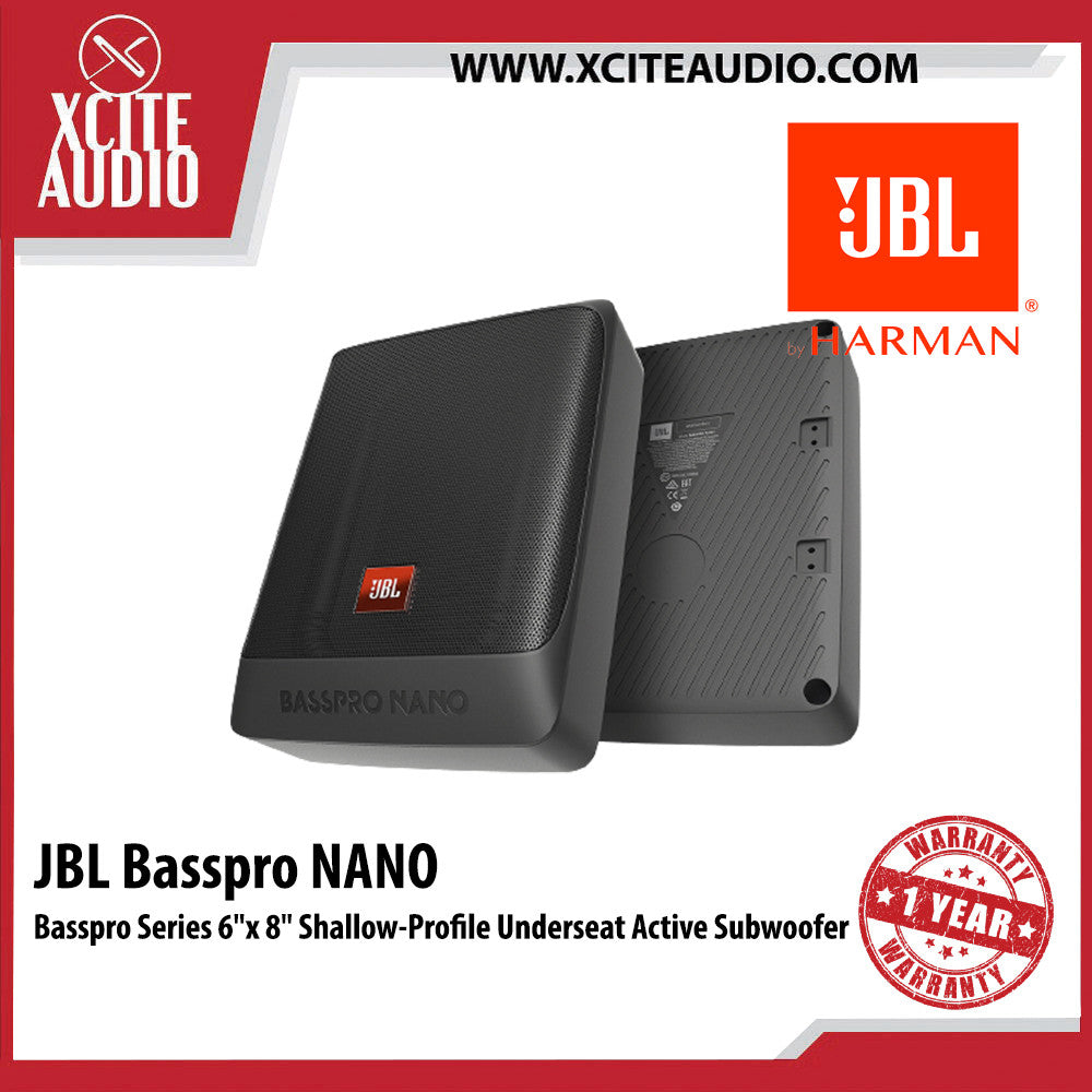 JBL BassPro Nano 6" x 8" Ultra-Compact Amplified Underseat Subwoofer