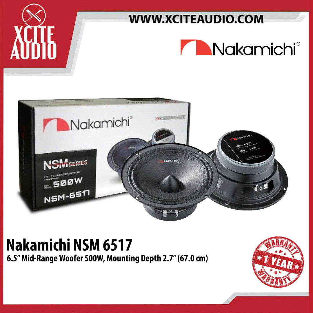 Nakamichi NSM 6517 6.5" Mid-Range Woofer Max. Power 500w