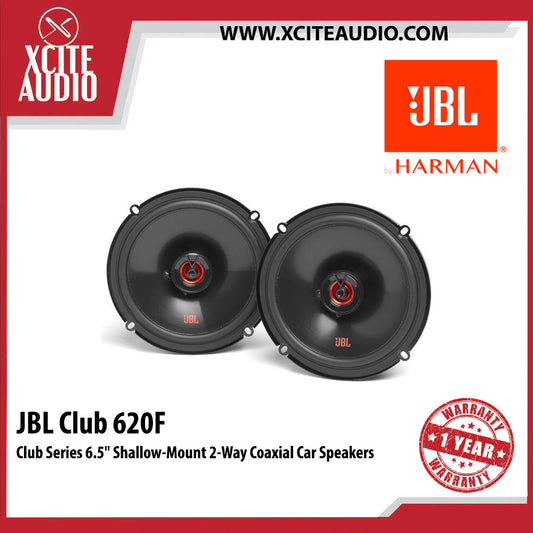 JBL Club 620F Club Series 6.5" Shallow-Mount 2-Way Coaxial Car Speakers