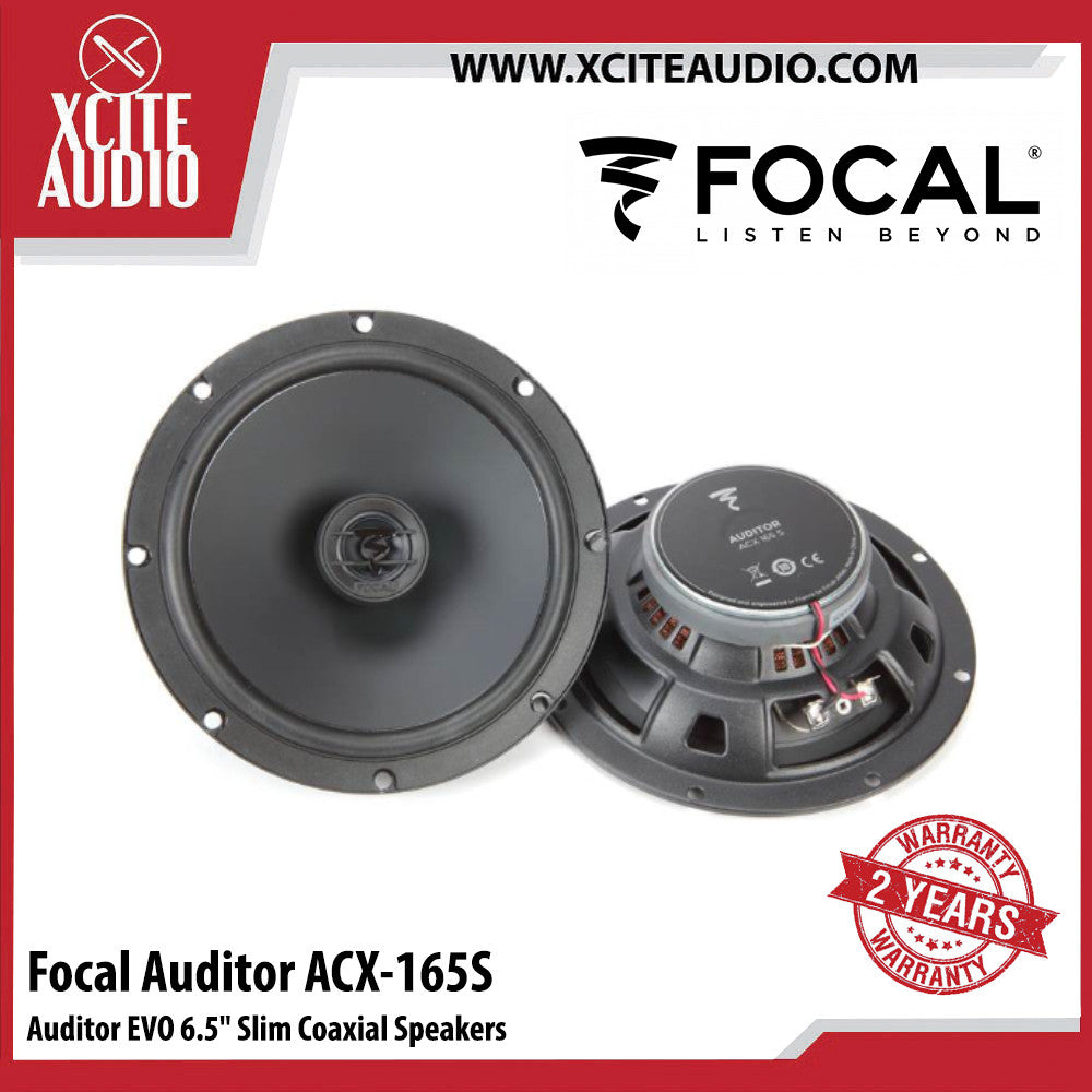 Focal ACX 165 S Auditor EVO 6.5" Slim 2-Way Car Coaxial Speakers