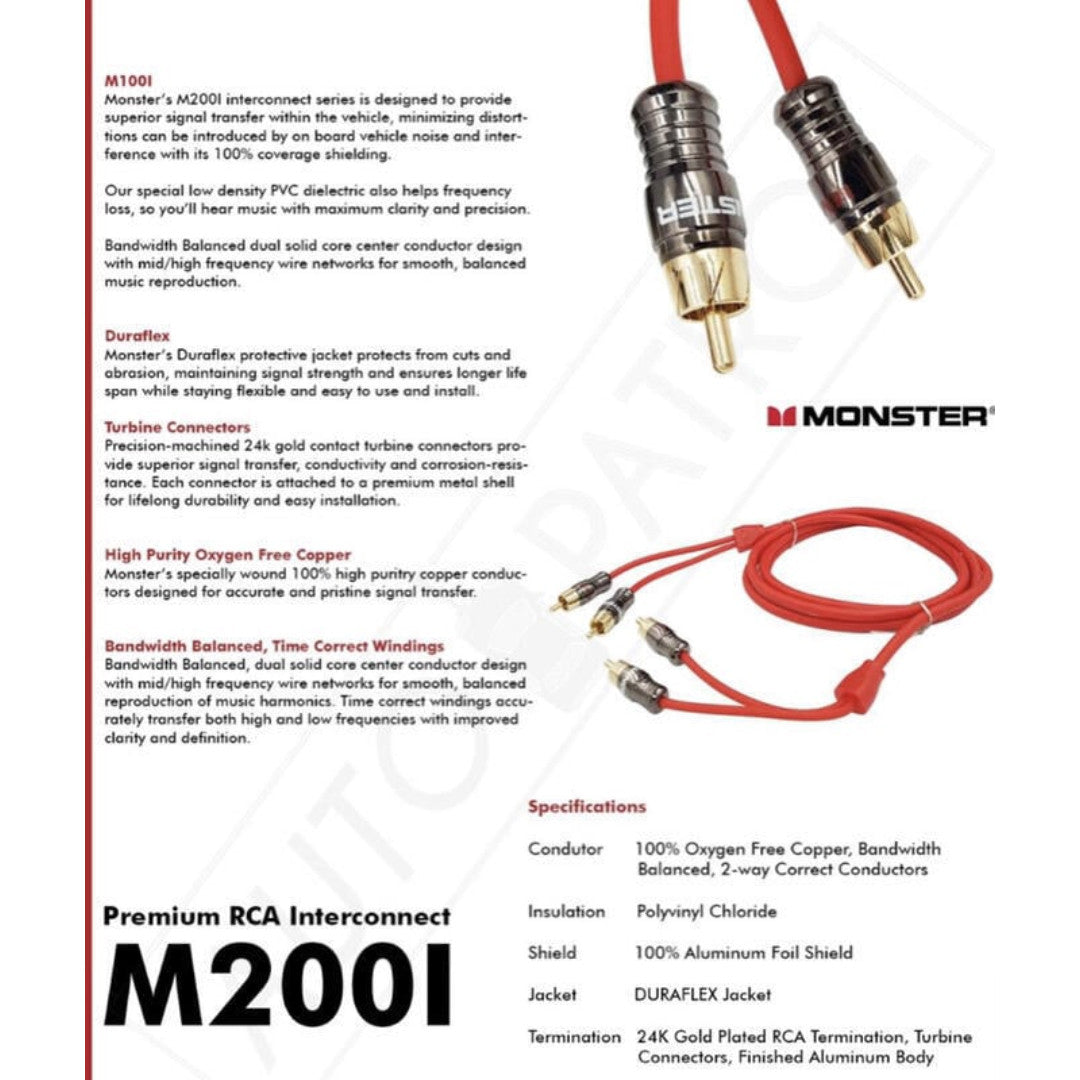 Monster RCA Cable M200I High Purity Oxygen Free Copper