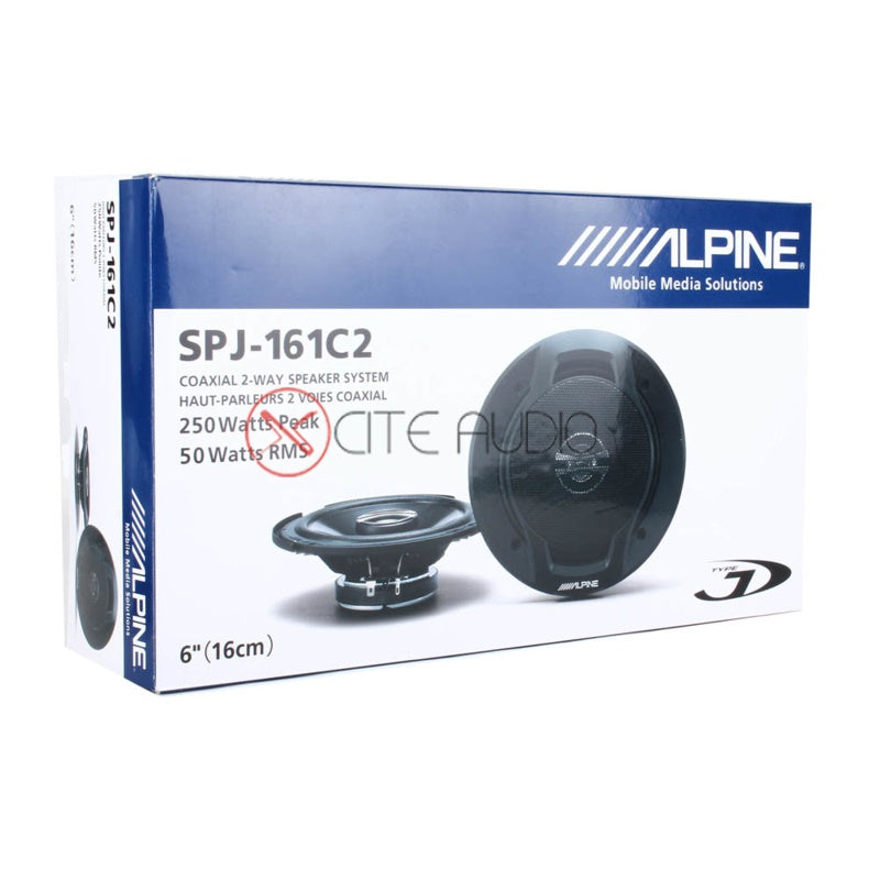 Alpine SPJ-161C2 6" 2-Way Type-J Series 250W Peak Power Coaxial Car Speakers - Xcite Audio