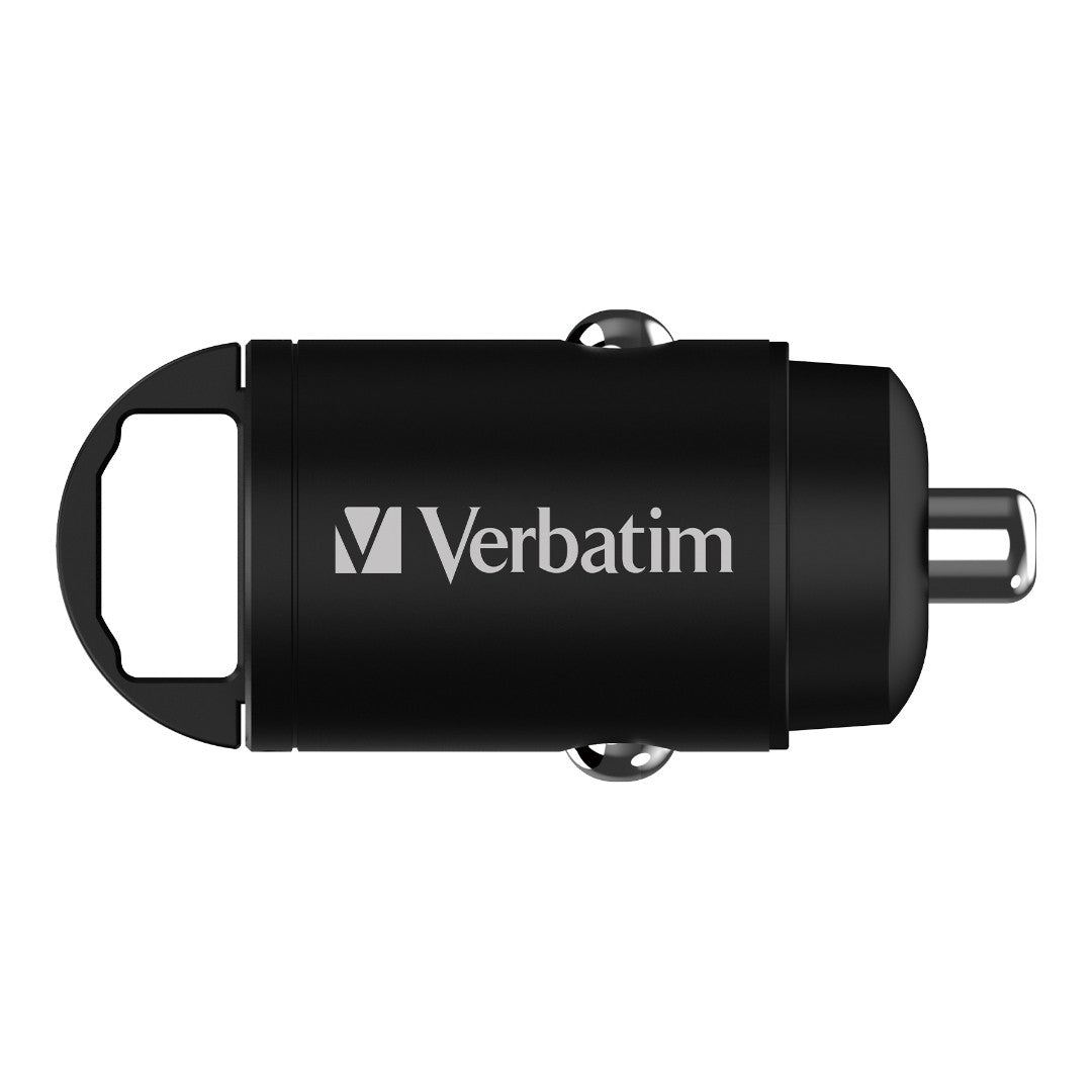 Verbatim Dual Port Mini Car Charger Type-C PD3.0 & USB-A QC3.0 PPS Support Up To 33w