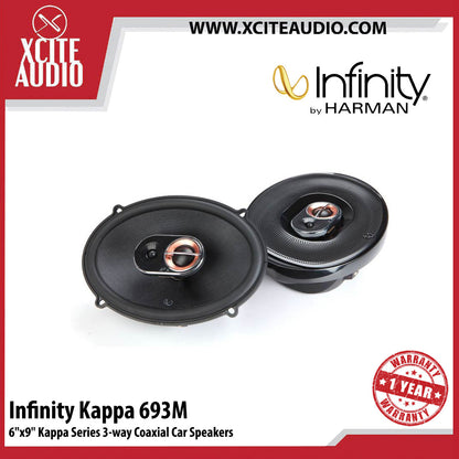 Infinity Kappa 693M Kappa Series 6"x9" 3-way Coaxial Car Speakers