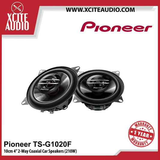 Pioneer TS-G1020F 10cm 4" 2-Way Coaxial Car Speakers (210W)