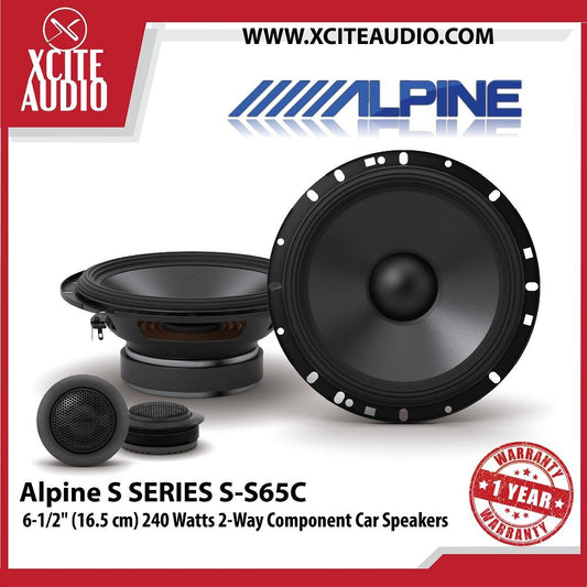 Alpine S-S65C S-Series 6.5" (16.5 cm) 2-Way 240 Watts Component Car Speakers - Xcite Audio