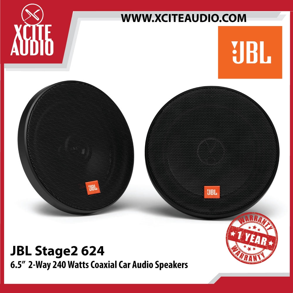 JBL Stage2 624 6.5" (160mm) 2-Way 240Watts Coaxial Car Speakers