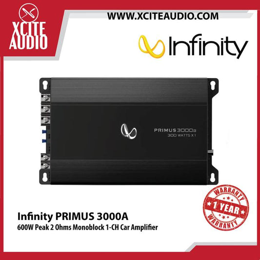 Infinity Primus 3000A 600W Peak 2 Ohms Monoblock 1-CH Car Amplifier