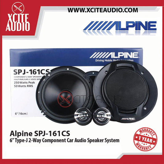 Alpine SPJ-161CS 6" 2-Way Type-J Series 250 Watts Peak Power Component Car Speakers - Xcite Audio