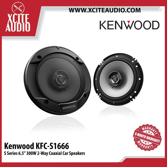 Kenwood KFC-S1666 6.5'' 2-Way 300W Peak Coaxial Car Audio Speakers