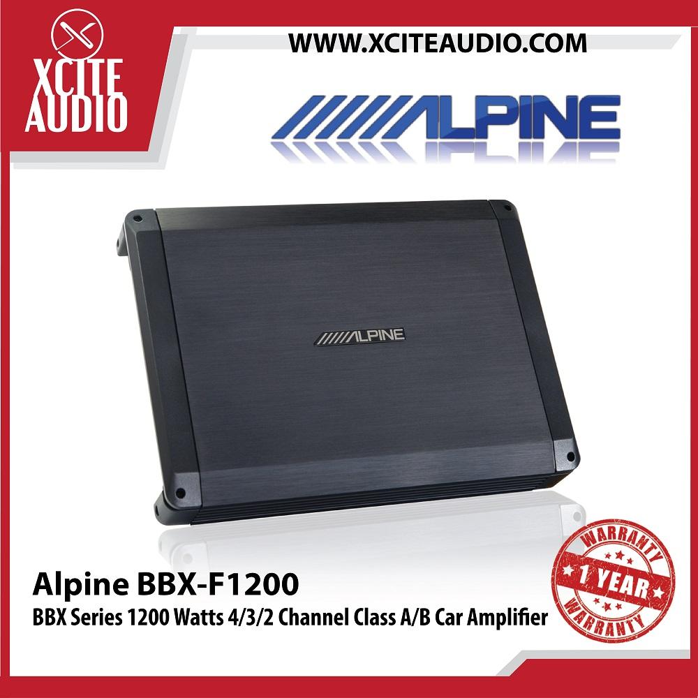 Alpine BBX-F1200 BBX Series 1200 Watts 4/3/2 Channel Class AB Car Amplifier - Xcite Audio