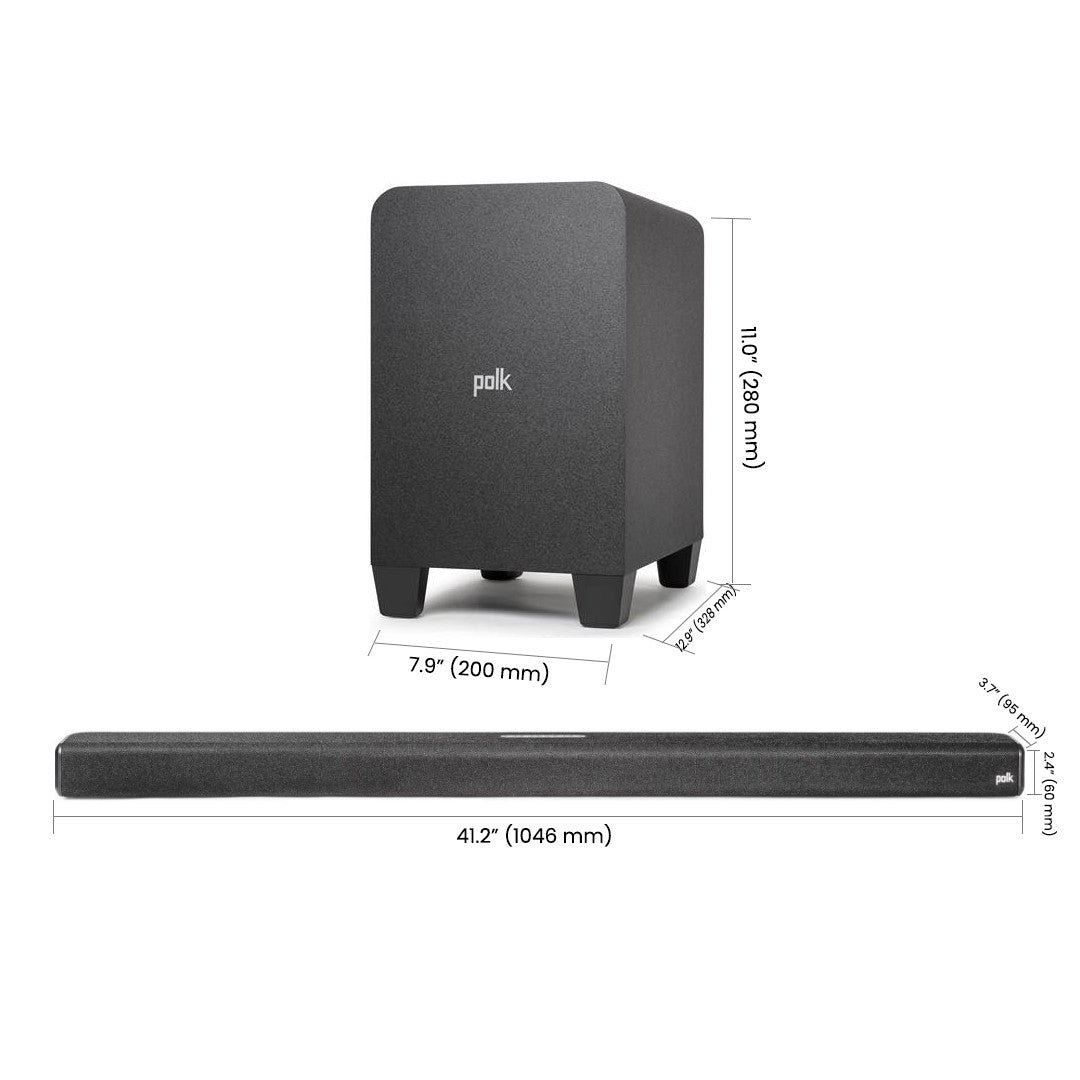 Polk Audio Signa S4 Powered 3.1.2-Channel Sound Bar And Wireless Subwoofer System With Bluetooth® & Dolby Atmos®