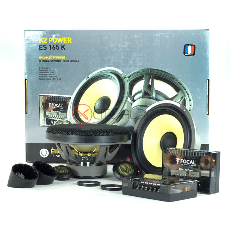 Focal ES165K 6.5" Elite K2 Power Series 2-Way 200Watts Peak Power Component Car Speakers - Xcite Audio