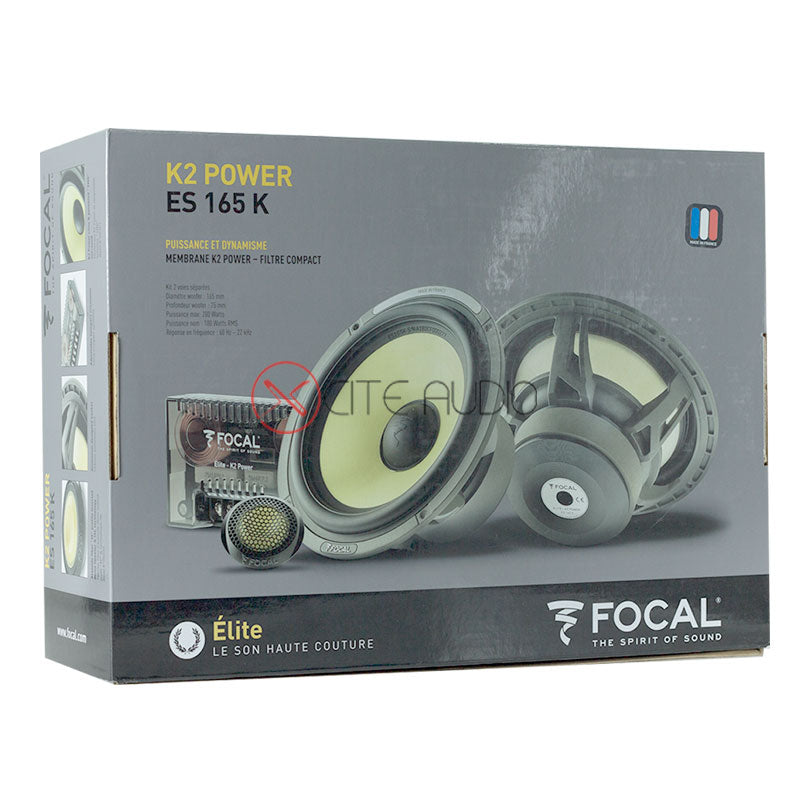 Focal ES165K 6.5" Elite K2 Power Series 2-Way 200Watts Peak Power Component Car Speakers - Xcite Audio