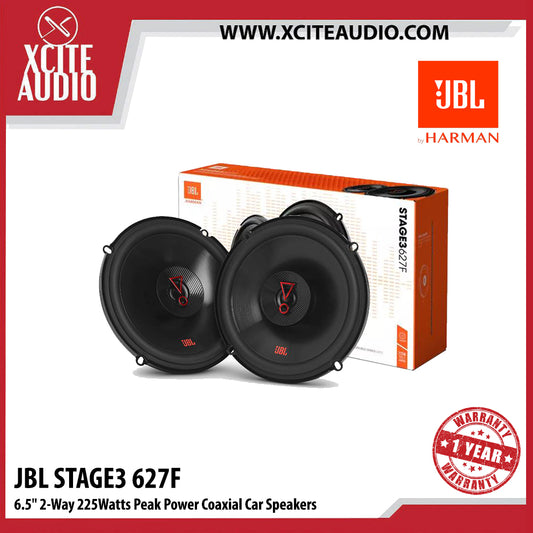 JBL Stage3 627F 6.5" 2-Way 225Watts Peak Power Coaxial Car Speakers