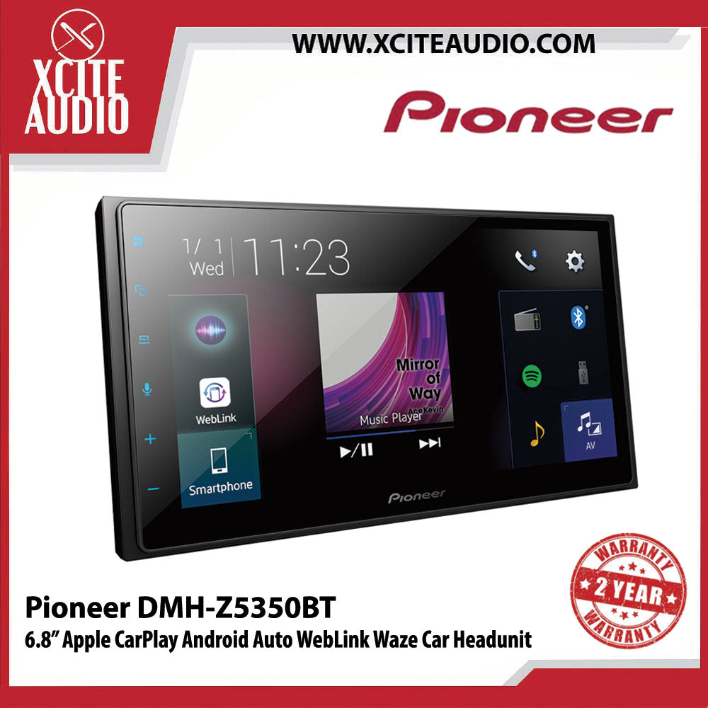 Pioneer DMH-Z5350BT 6.8" Apple CarPlay Android Auto WebLink Waze Car Headunit - Xcite Audio