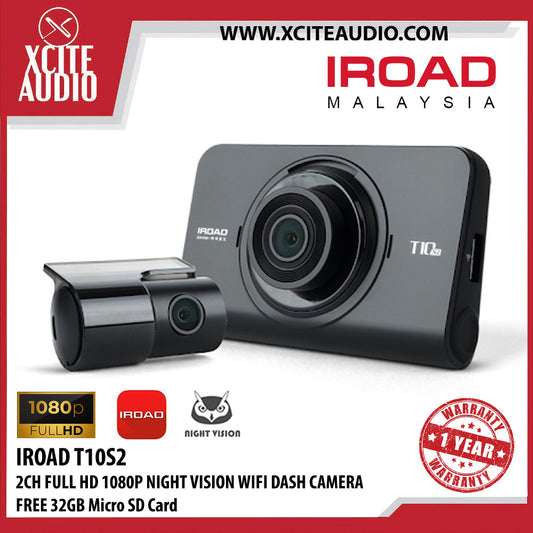 IROAD T10S2 2CH Full HD Dash Cam - Xcite Audio