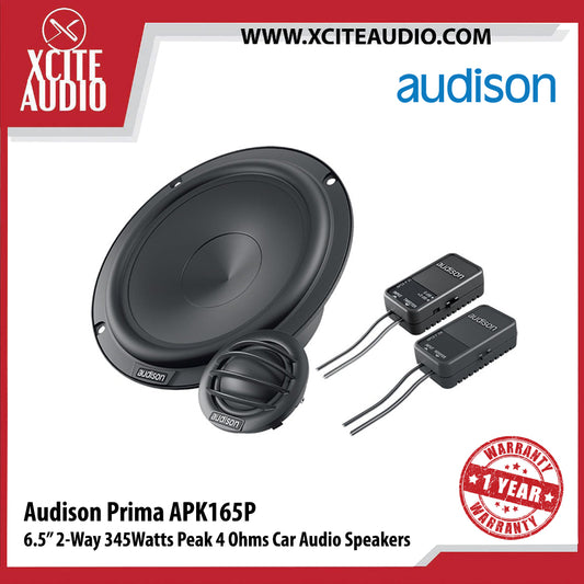 Audison APK165P 6.5" 2-Way 345Watts Peak 4-Ohms Car Audio Speakers - Xcite Audio