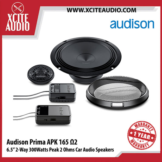 Audison APK165Ω2 6.5" 2-Way 300Watts Peak 2-Ohms Car Audio Speakers - Xcite Audio