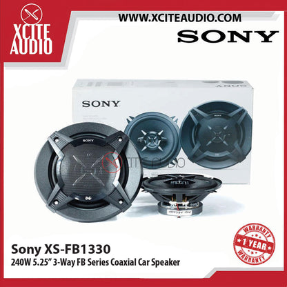 Sony XS-FB1330 5.25" 3-Way 240W Peak Power Coaxial Car Speakers - Xcite Audio