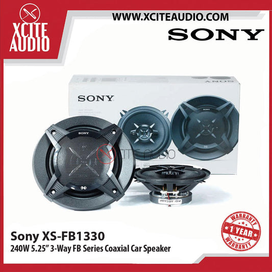 Sony XS-FB1330 5.25" 3-Way 240W Peak Power Coaxial Car Speakers - Xcite Audio